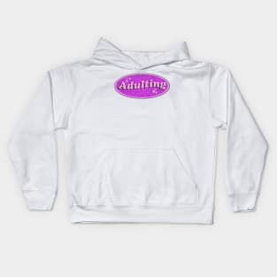 Adulting Slogan Flashback Vending Decal Style Kids Hoodie